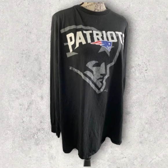 NFL apparel New England Patriots Black Long Sleeve T-Shirt Men’s 2X - Picture 3 of 10